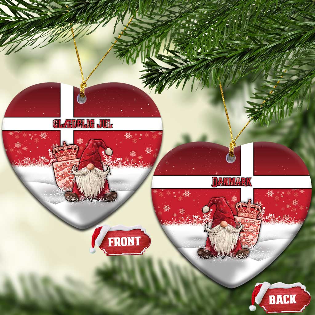 Denmark Christmas Ceramic Ornament Nisse Glaedelig Jul - Wonder Print Shop