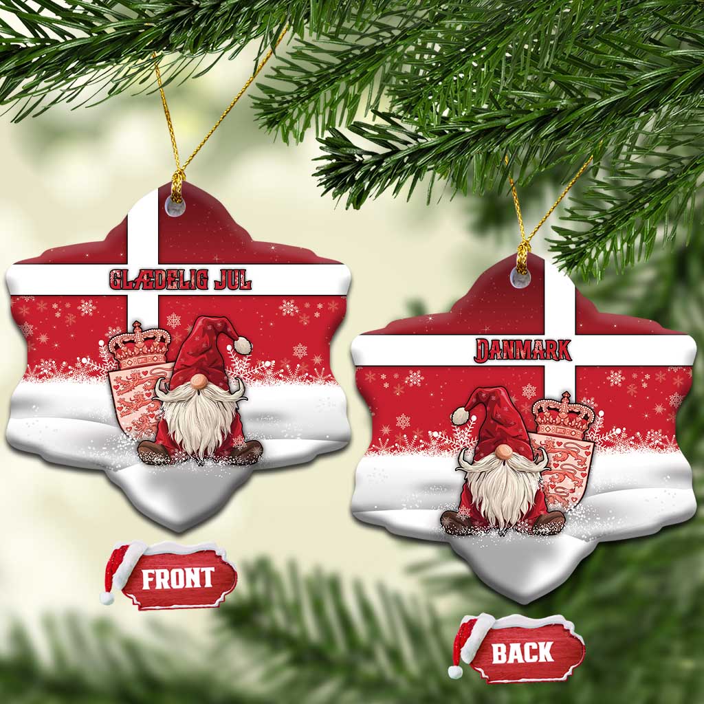 Denmark Christmas Ceramic Ornament Nisse Glaedelig Jul - Wonder Print Shop