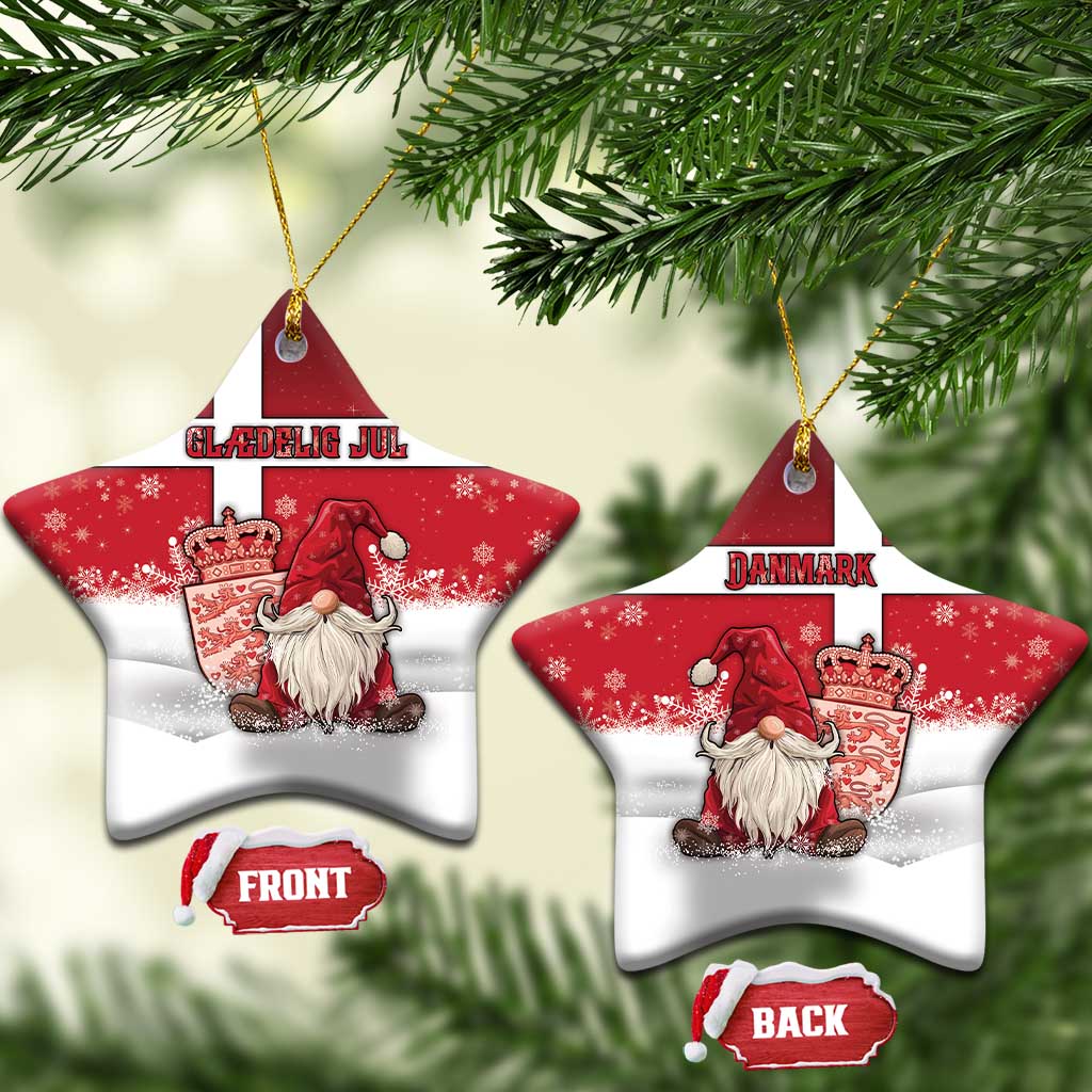 Denmark Christmas Ceramic Ornament Nisse Glaedelig Jul - Wonder Print Shop