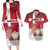 Denmark Christmas Couples Matching Long Sleeve Bodycon Dress and Hawaiian Shirt Nisse Glaedelig Jul - Wonder Print Shop