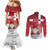Denmark Christmas Couples Matching Mermaid Dress and Long Sleeve Button Shirt Nisse Glaedelig Jul - Wonder Print Shop