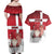 Denmark Christmas Couples Matching Off Shoulder Maxi Dress and Hawaiian Shirt Nisse Glaedelig Jul - Wonder Print Shop