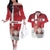 Denmark Christmas Couples Matching Off The Shoulder Long Sleeve Dress and Hawaiian Shirt Nisse Glaedelig Jul - Wonder Print Shop