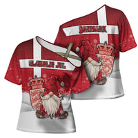 Denmark Christmas Cross Shoulder Shirt Nisse Glaedelig Jul - Wonder Print Shop
