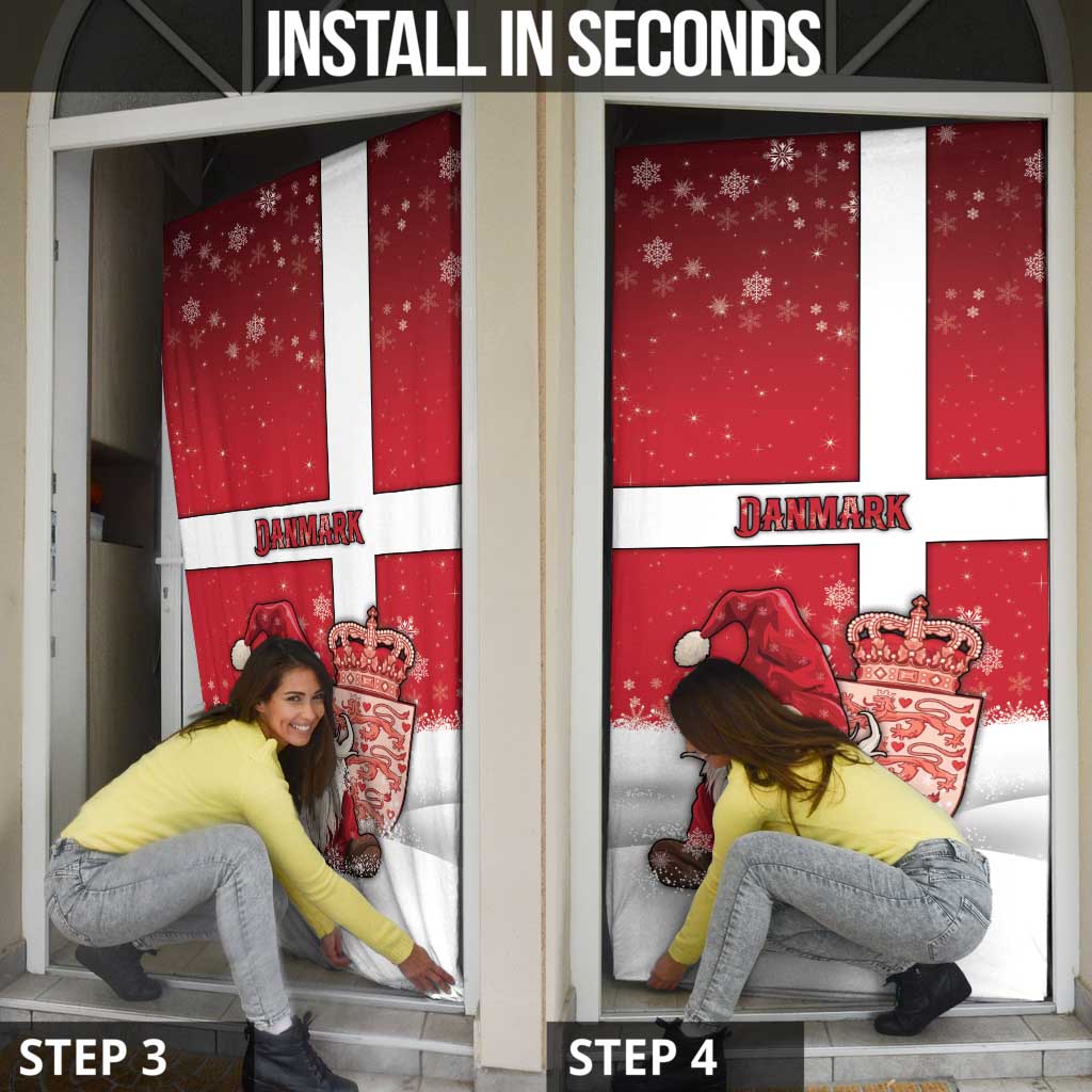 Denmark Christmas Door Cover Nisse Glaedelig Jul - Wonder Print Shop
