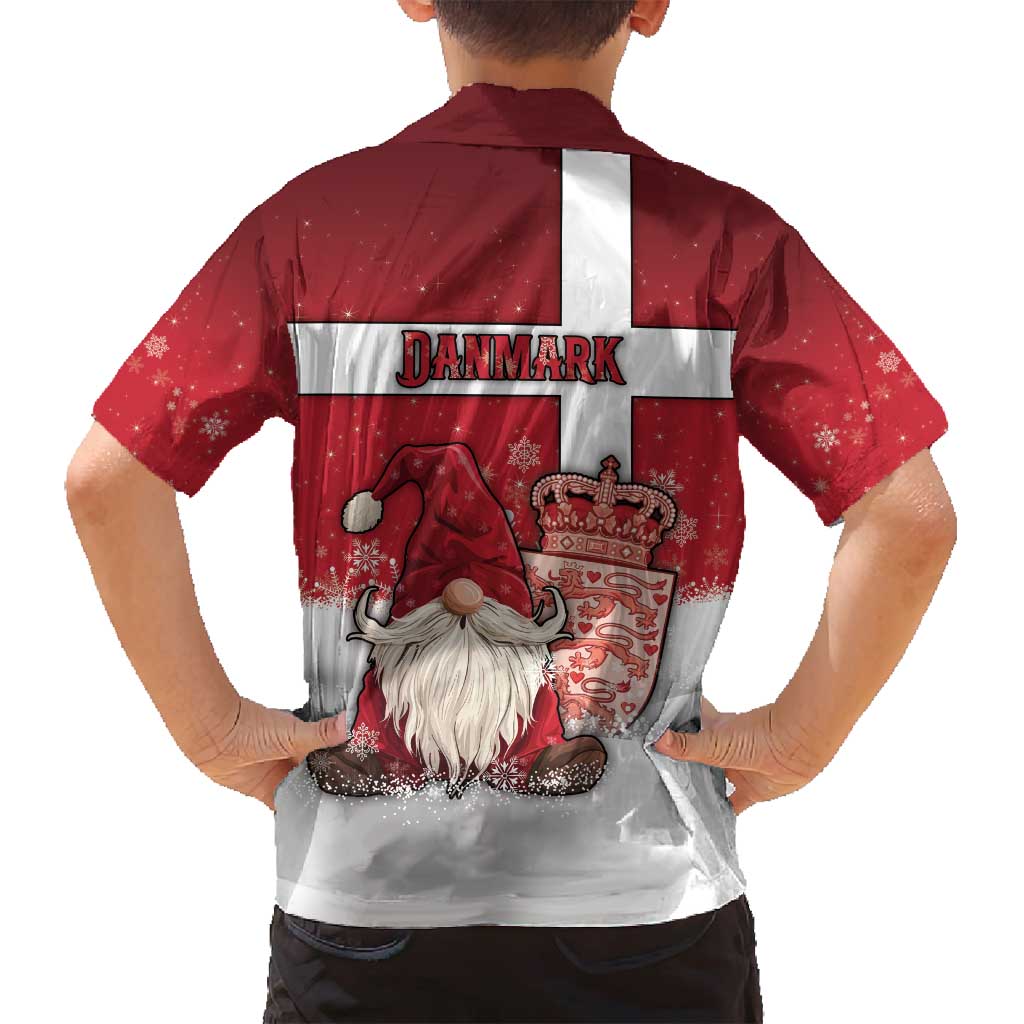 Denmark Christmas Family Matching Long Sleeve Bodycon Dress and Hawaiian Shirt Nisse Glaedelig Jul - Wonder Print Shop