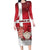 Denmark Christmas Family Matching Long Sleeve Bodycon Dress and Hawaiian Shirt Nisse Glaedelig Jul - Wonder Print Shop