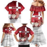 Denmark Christmas Family Matching Mermaid Dress and Hawaiian Shirt Nisse Glaedelig Jul - Wonder Print Shop