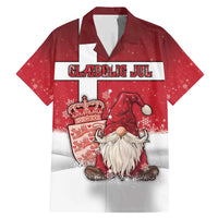 Denmark Christmas Family Matching Mermaid Dress and Hawaiian Shirt Nisse Glaedelig Jul - Wonder Print Shop