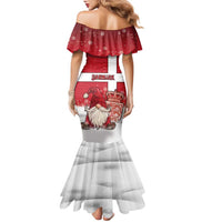 Denmark Christmas Family Matching Mermaid Dress and Hawaiian Shirt Nisse Glaedelig Jul - Wonder Print Shop