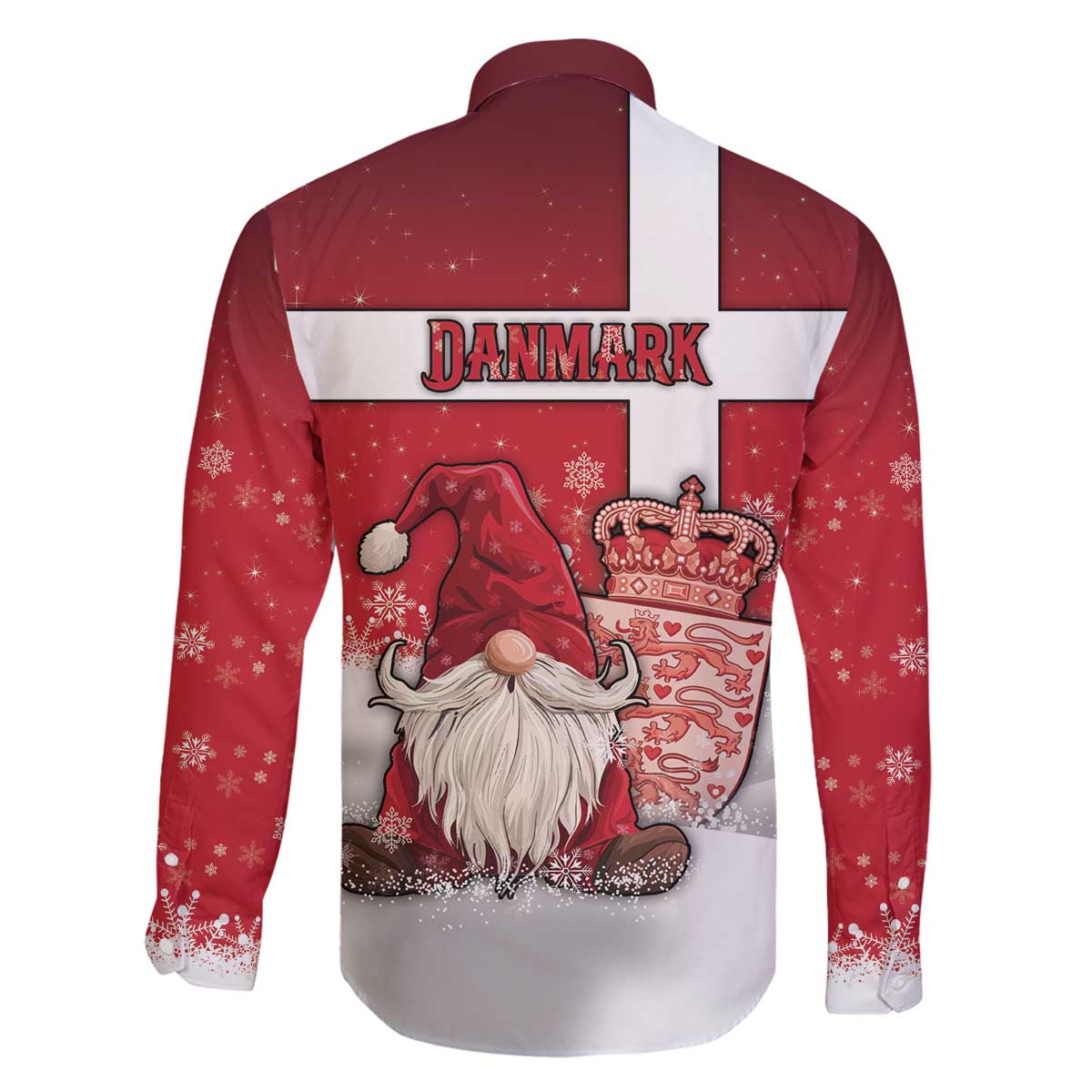 Denmark Christmas Family Matching Off The Shoulder Long Sleeve Dress and Hawaiian Shirt Nisse Glaedelig Jul - Wonder Print Shop