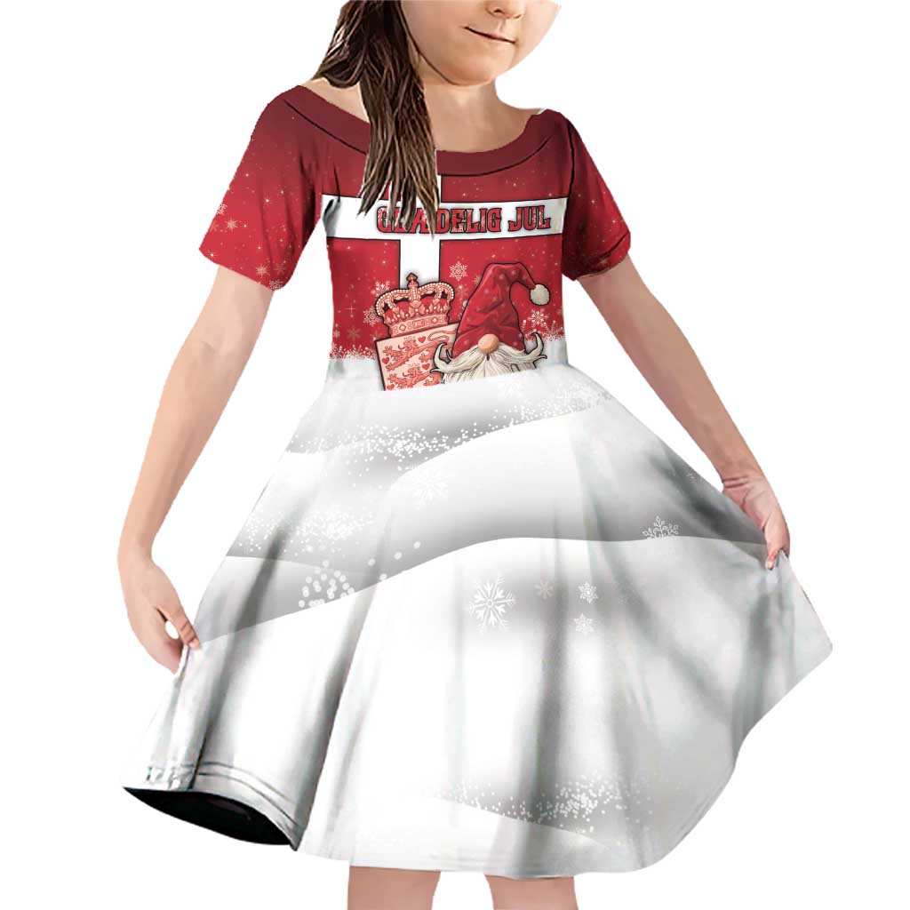 Denmark Christmas Family Matching Off Shoulder Short Dress and Hawaiian Shirt Nisse Glaedelig Jul - Wonder Print Shop