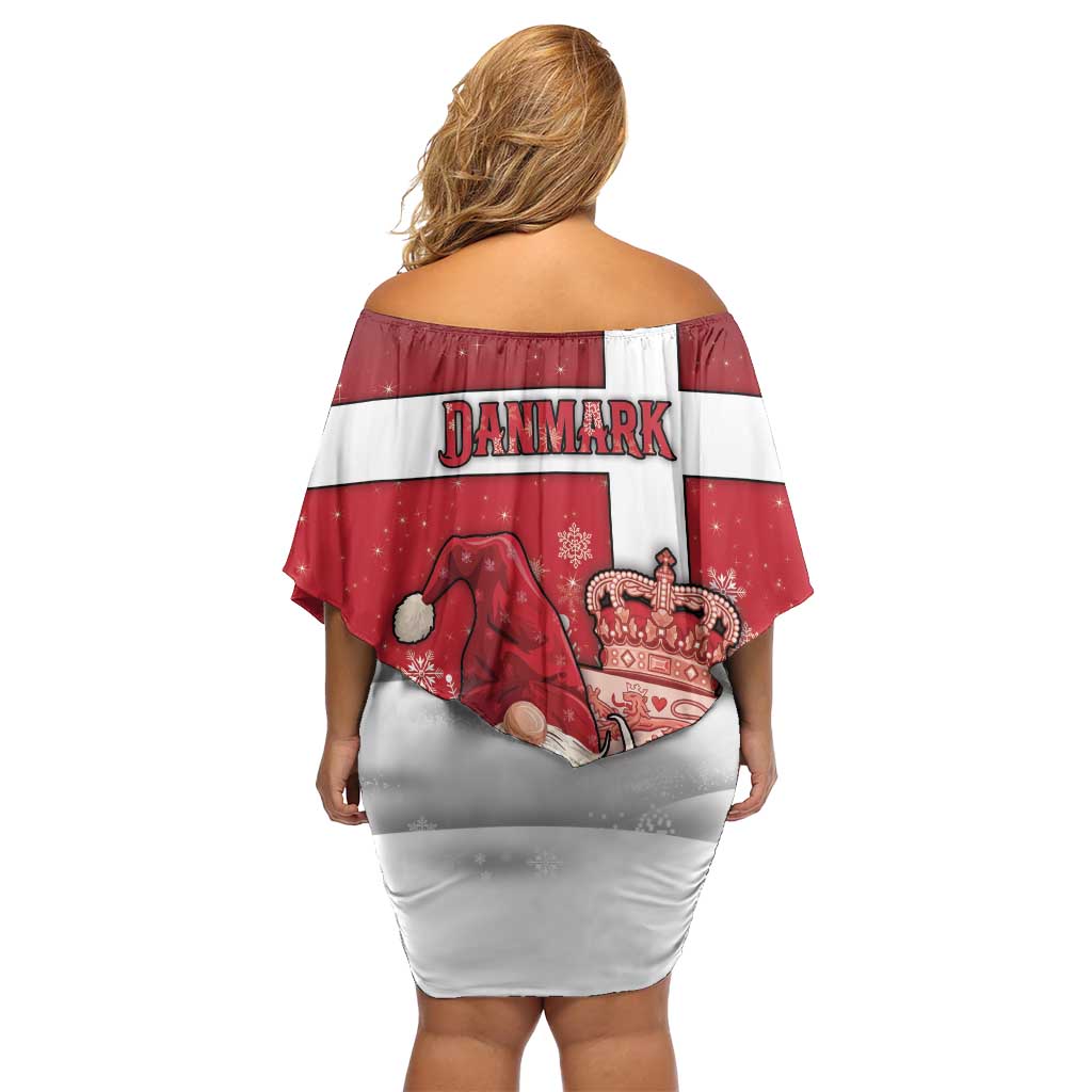 Denmark Christmas Family Matching Off Shoulder Short Dress and Hawaiian Shirt Nisse Glaedelig Jul - Wonder Print Shop