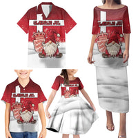 Denmark Christmas Family Matching Puletasi and Hawaiian Shirt Nisse Glaedelig Jul - Wonder Print Shop