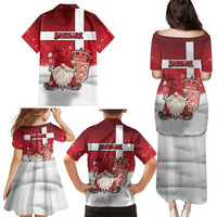 Denmark Christmas Family Matching Puletasi and Hawaiian Shirt Nisse Glaedelig Jul - Wonder Print Shop