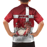 Denmark Christmas Family Matching Tank Maxi Dress and Hawaiian Shirt Nisse Glaedelig Jul - Wonder Print Shop