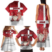 Denmark Christmas Family Matching Tank Maxi Dress and Hawaiian Shirt Nisse Glaedelig Jul - Wonder Print Shop