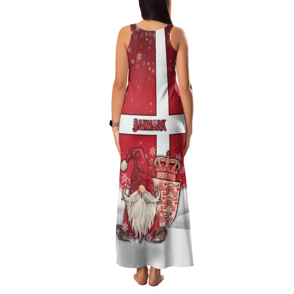 Denmark Christmas Family Matching Tank Maxi Dress and Hawaiian Shirt Nisse Glaedelig Jul - Wonder Print Shop