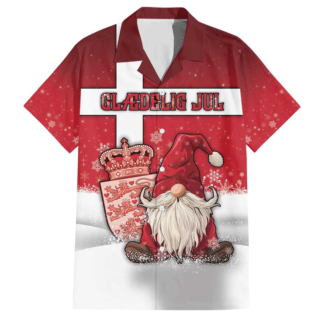 Denmark Christmas Hawaiian Shirt Nisse Glaedelig Jul - Wonder Print Shop