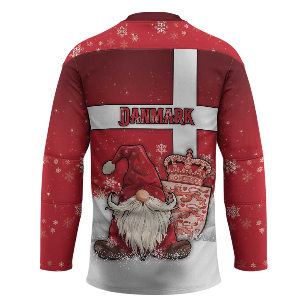 Denmark Christmas Hockey Jersey Nisse Glaedelig Jul - Wonder Print Shop