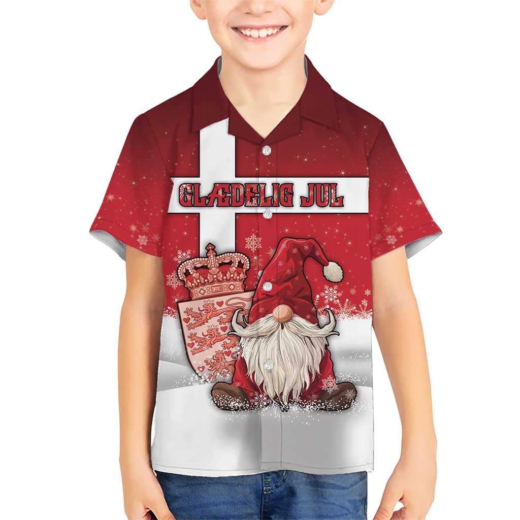 Denmark Christmas Kid Hawaiian Shirt Nisse Glaedelig Jul - Wonder Print Shop