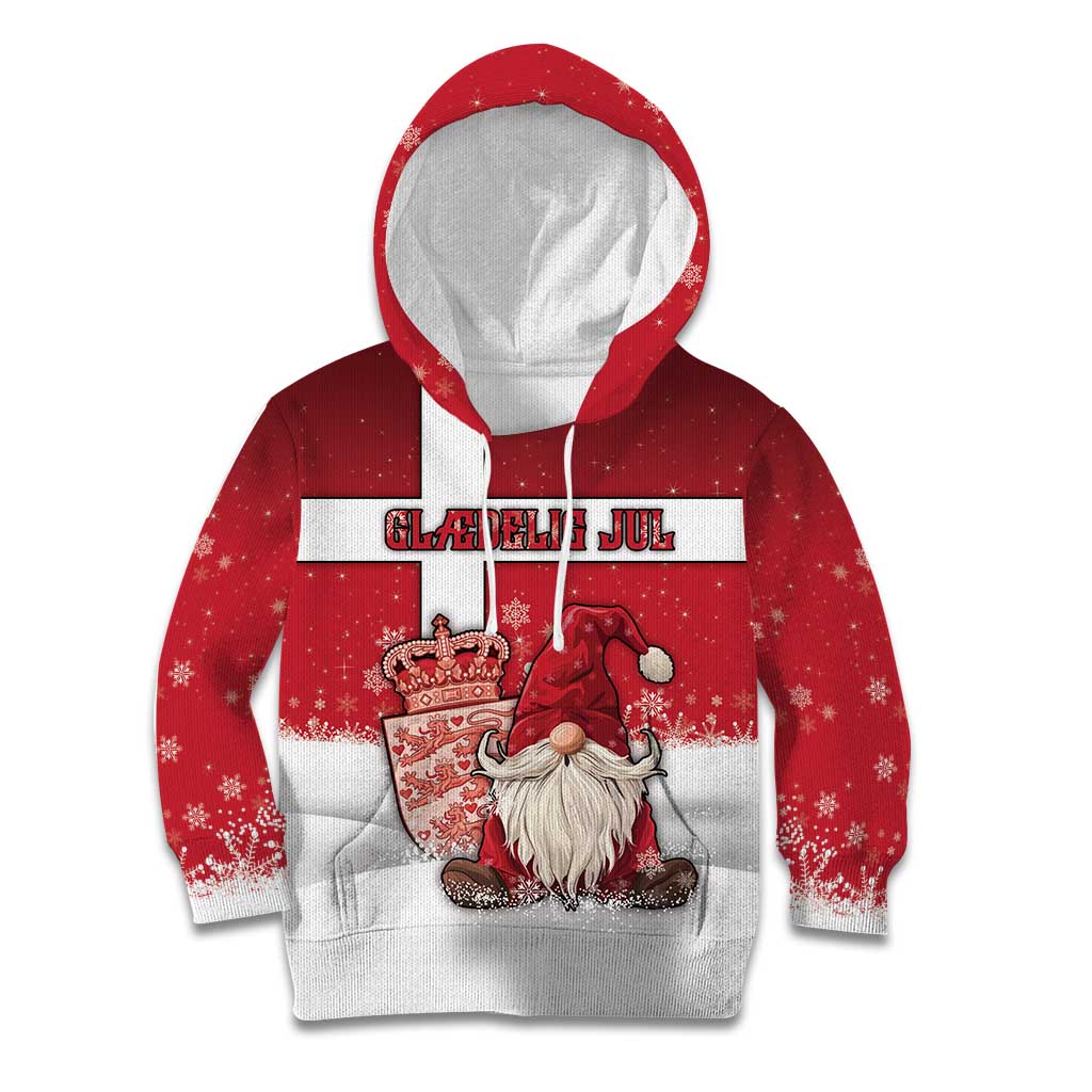 Denmark Christmas Kid Hoodie Nisse Glaedelig Jul - Wonder Print Shop