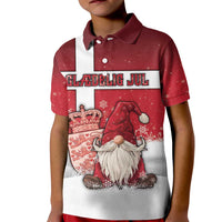 Denmark Christmas Kid Polo Shirt Nisse Glaedelig Jul - Wonder Print Shop