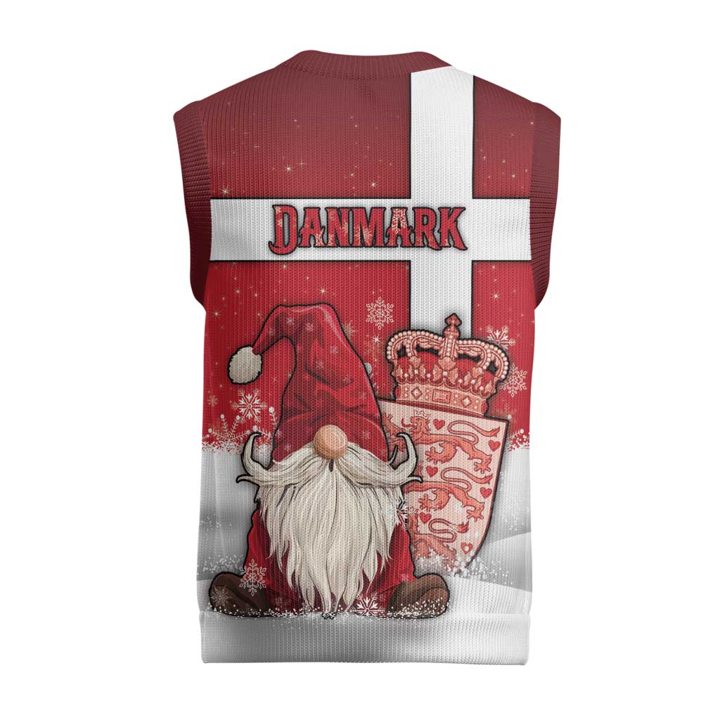 Denmark Christmas Knitted V-Neck Vest Nisse Glaedelig Jul - Wonder Print Shop