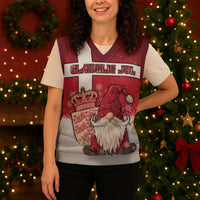 Denmark Christmas Knitted V-Neck Vest Nisse Glaedelig Jul - Wonder Print Shop