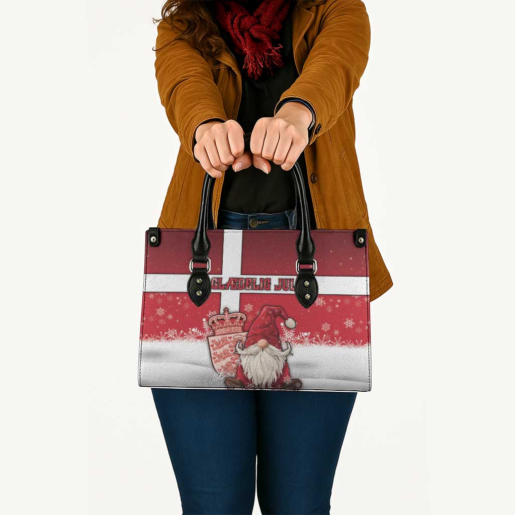 Denmark Christmas Leather Bag Nisse Glaedelig Jul - Wonder Print Shop