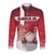 Denmark Christmas Long Sleeve Button Shirt Nisse Glaedelig Jul - Wonder Print Shop