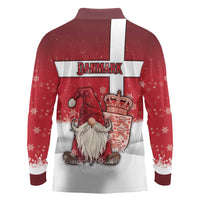 Denmark Christmas Long Sleeve Polo Shirt Nisse Glaedelig Jul - Wonder Print Shop