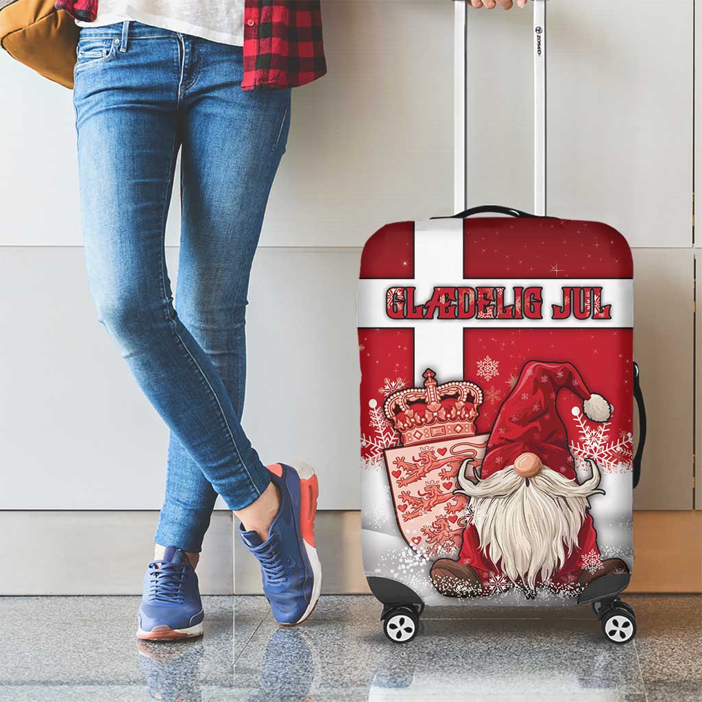 Denmark Christmas Luggage Cover Nisse Glaedelig Jul - Wonder Print Shop