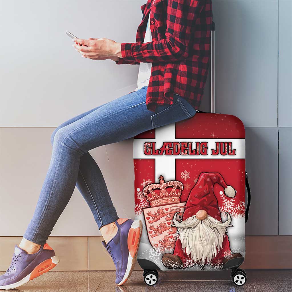 Denmark Christmas Luggage Cover Nisse Glaedelig Jul - Wonder Print Shop