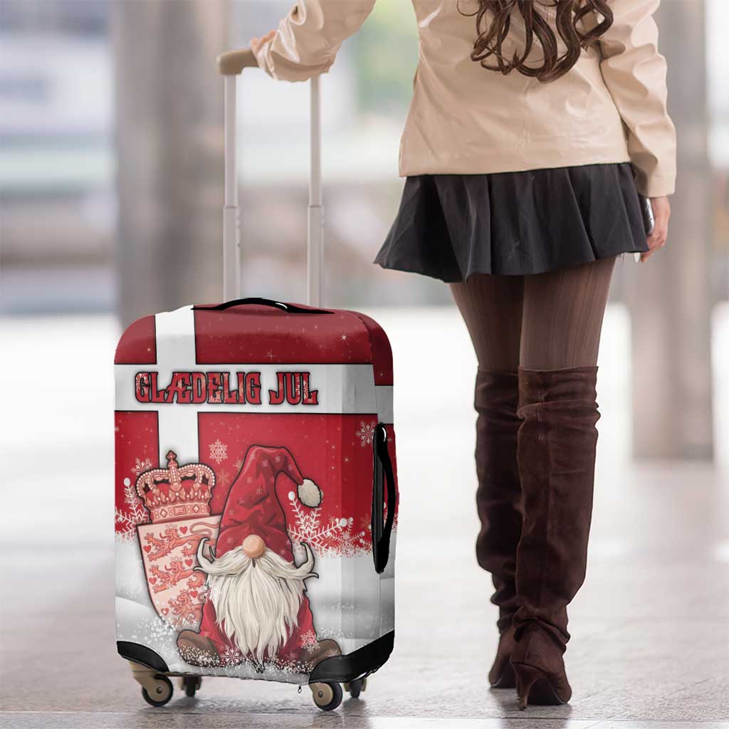 Denmark Christmas Luggage Cover Nisse Glaedelig Jul - Wonder Print Shop