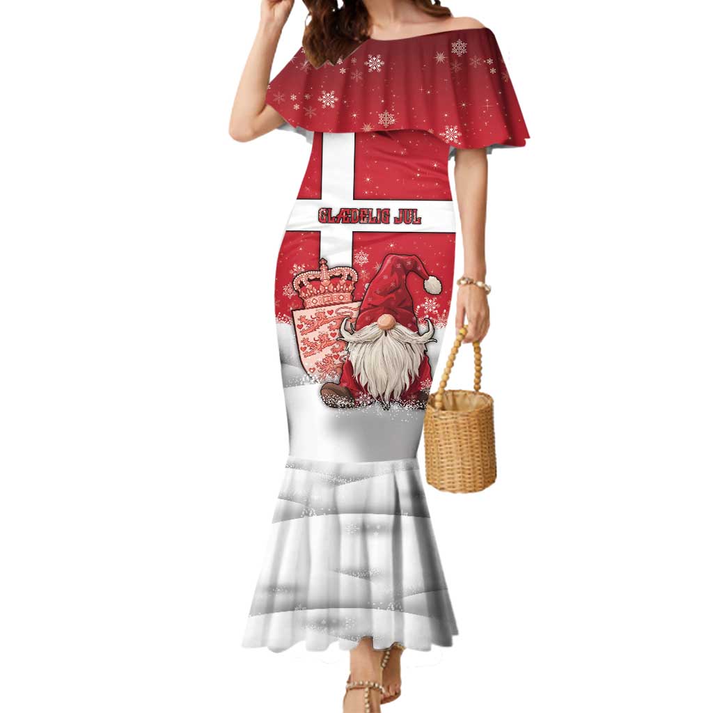 Denmark Christmas Mermaid Dress Nisse Glaedelig Jul - Wonder Print Shop