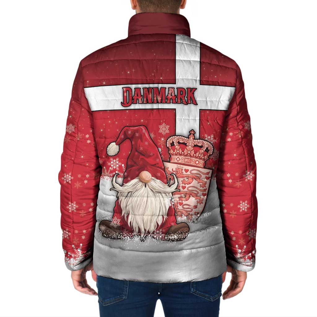 Denmark Christmas Padded Jacket Nisse Glaedelig Jul - Wonder Print Shop