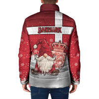 Denmark Christmas Padded Jacket Nisse Glaedelig Jul - Wonder Print Shop