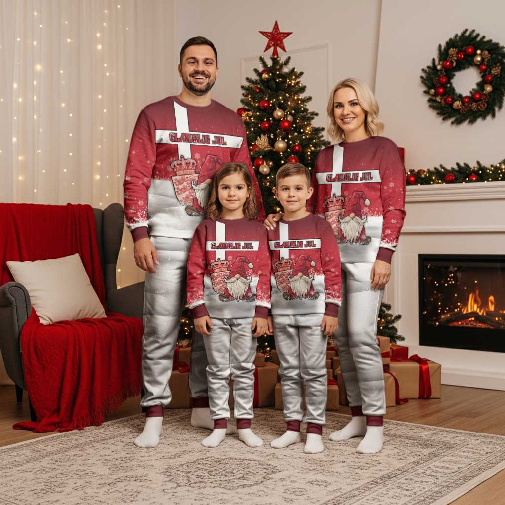Denmark Christmas Pajama Set Nisse Glaedelig Jul - Wonder Print Shop