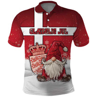 Denmark Christmas Polo Shirt Nisse Glaedelig Jul - Wonder Print Shop