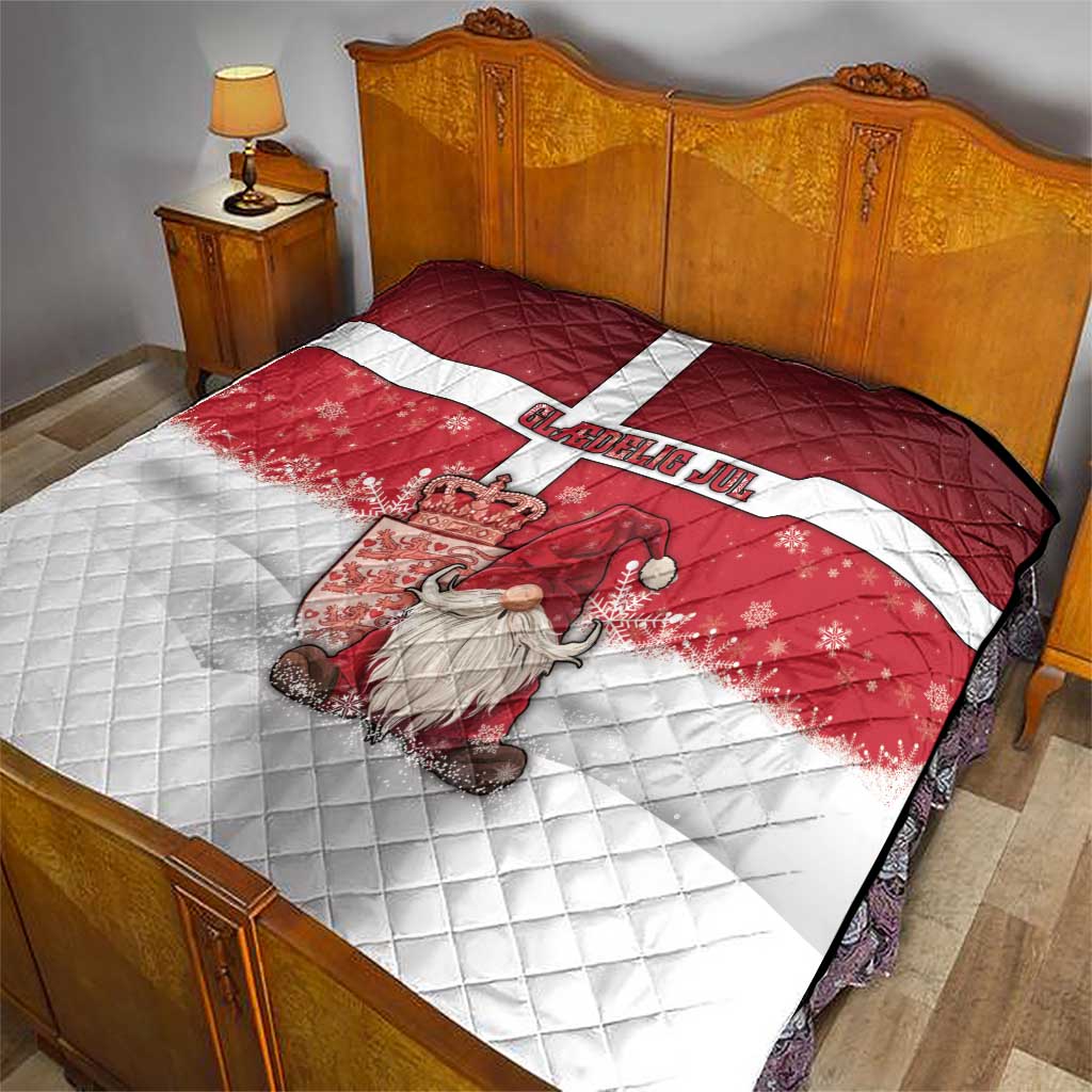 Denmark Christmas Quilt Nisse Glaedelig Jul - Wonder Print Shop