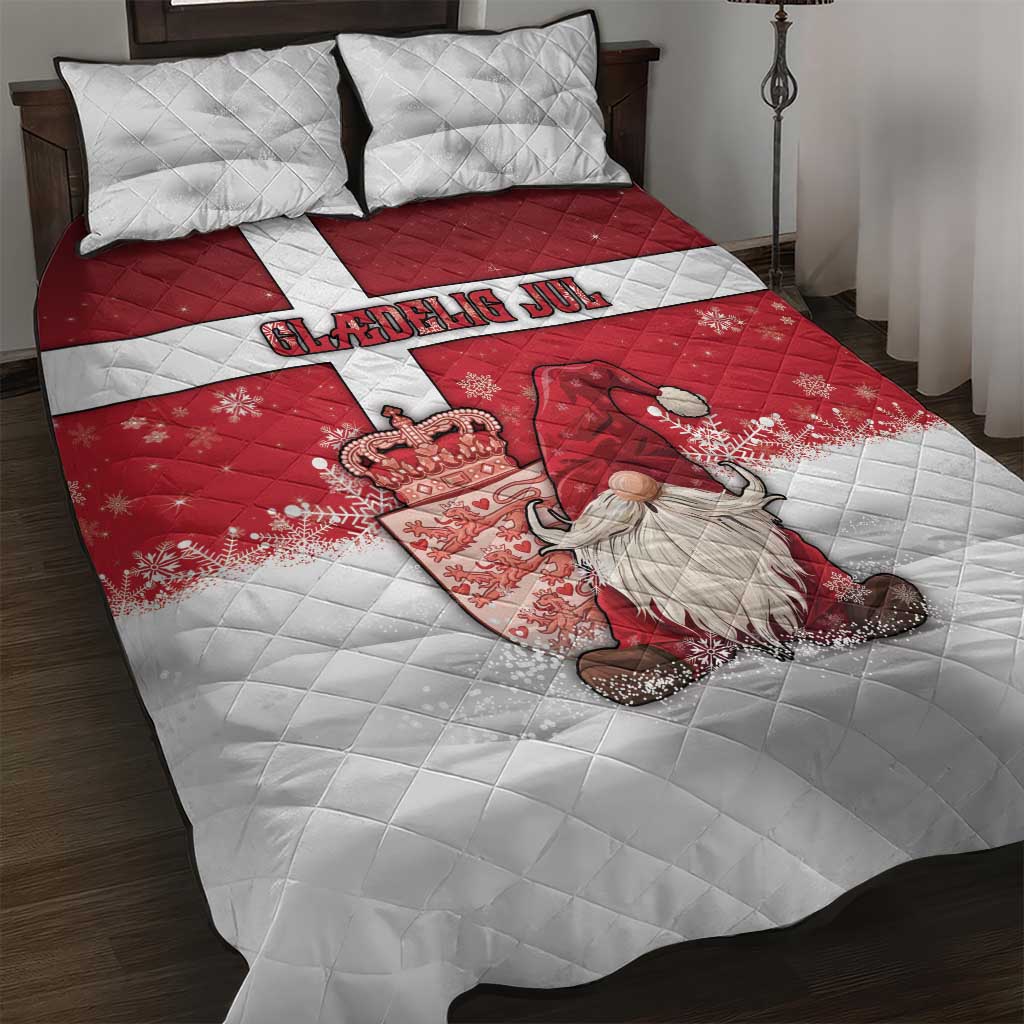 Denmark Christmas Quilt Bed Set Nisse Glaedelig Jul - Wonder Print Shop