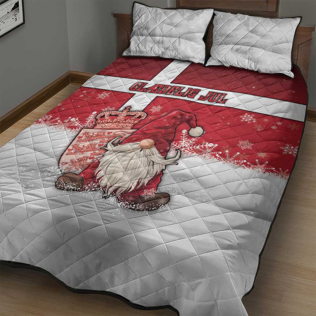 Denmark Christmas Quilt Bed Set Nisse Glaedelig Jul - Wonder Print Shop