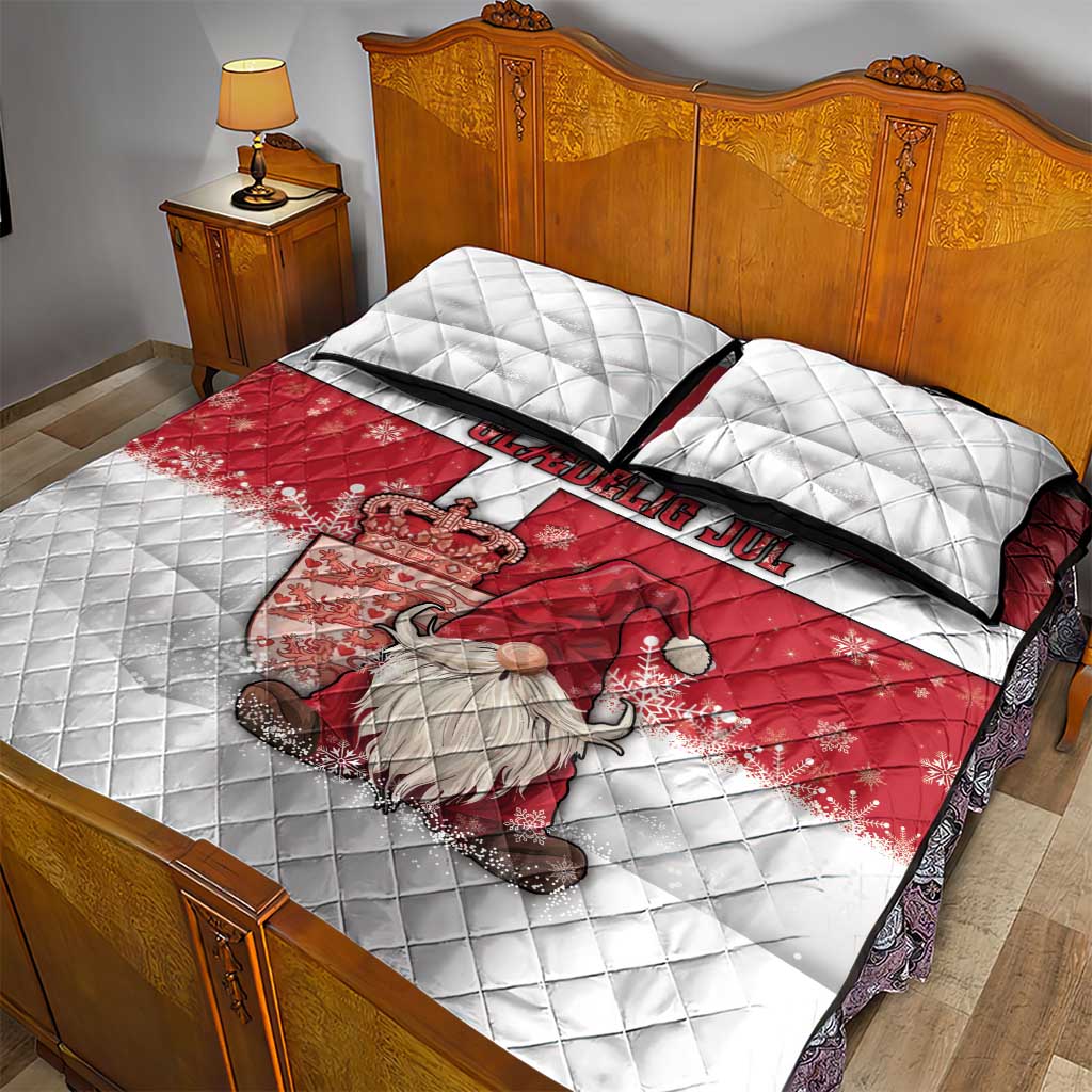 Denmark Christmas Quilt Bed Set Nisse Glaedelig Jul - Wonder Print Shop