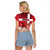 Denmark Christmas Raglan Cropped T Shirt Nisse Glaedelig Jul - Wonder Print Shop