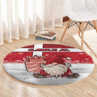 Denmark Christmas Round Carpet Nisse Glaedelig Jul - Wonder Print Shop