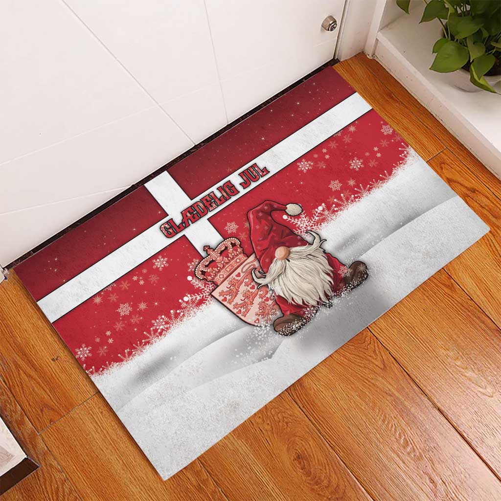 Denmark Christmas Rubber Doormat Nisse Glaedelig Jul - Wonder Print Shop