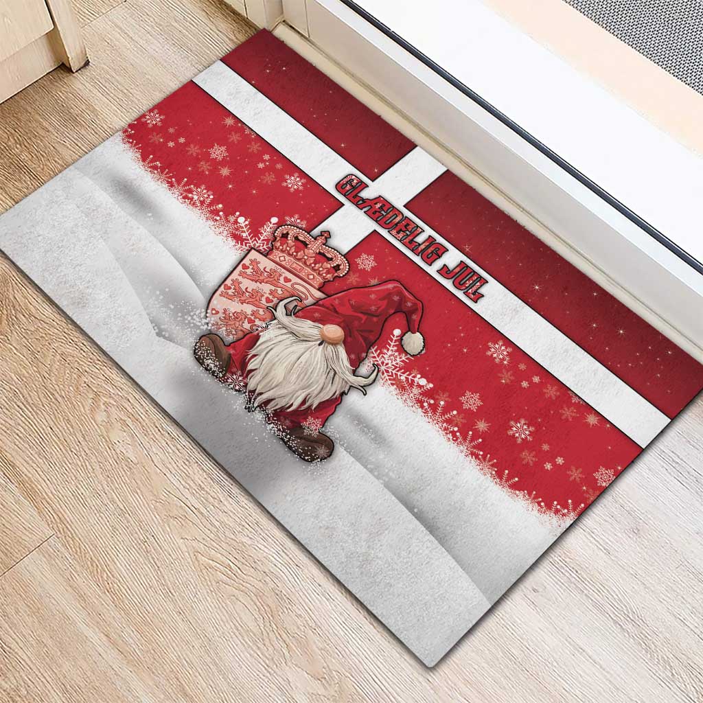 Denmark Christmas Rubber Doormat Nisse Glaedelig Jul - Wonder Print Shop