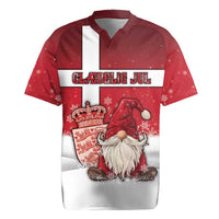 Denmark Christmas Rugby Jersey Nisse Glaedelig Jul - Wonder Print Shop