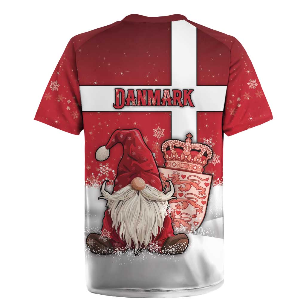 Denmark Christmas Rugby Jersey Nisse Glaedelig Jul - Wonder Print Shop